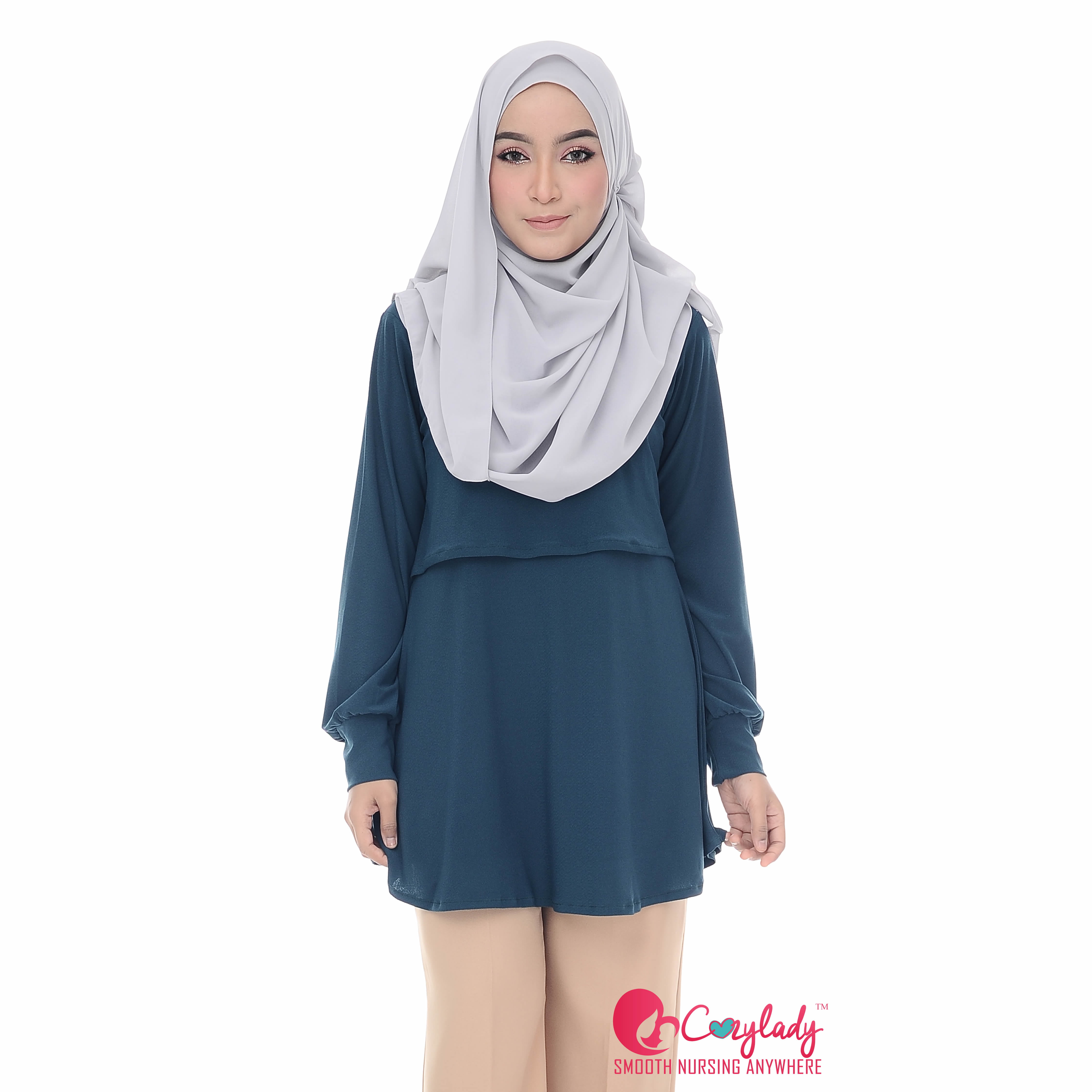 basic blouse green baju menyusu murah menutup aurat oleh cozy basic blouse green baju menyusu murah menutup aurat oleh cozy