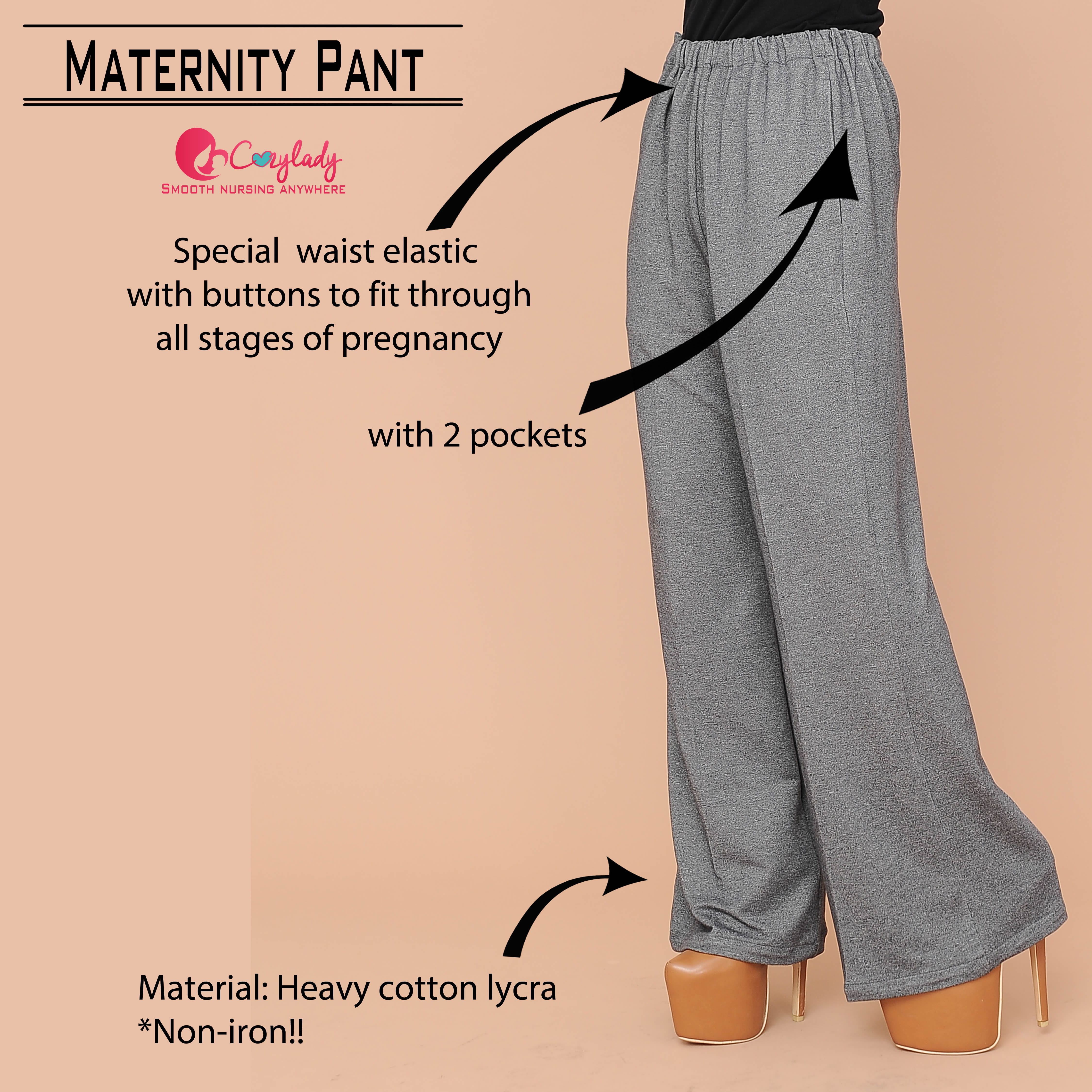 Maternity Pants Brown Cozy Baby