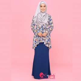 Floral Kurung – Blue