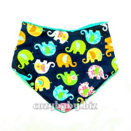 Bandana Bib – Elephant Blue