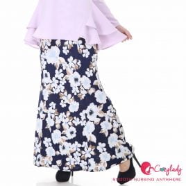 Printed Skirt – Blue