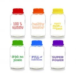 Babypax Rainbow Glass Bottle (6 bottles)