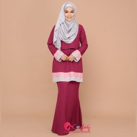 Lacey Kurung – Hot Pink