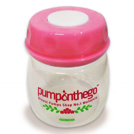 Pump on the go storage bottle 2 oz pink