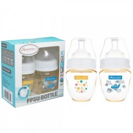 Autumnz – PPSU 4oz Twin Bottle – Stars n Aeroplane