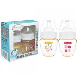 Autumnz – PPSU 4oz Twin Bottle – Stars n Apple