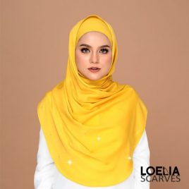 Swarozski Long Shawl – Mustard