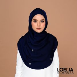 Swarozski Long Shawl – Navy