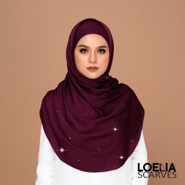 Swarozski Long Shawl – Plum