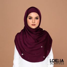 Swarozski Long Shawl – Plum