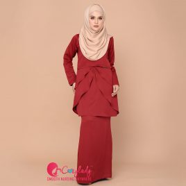 Colostra Kurung – Maroon