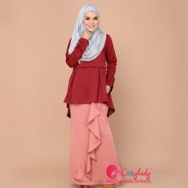 Diamante Kurung – Maroon