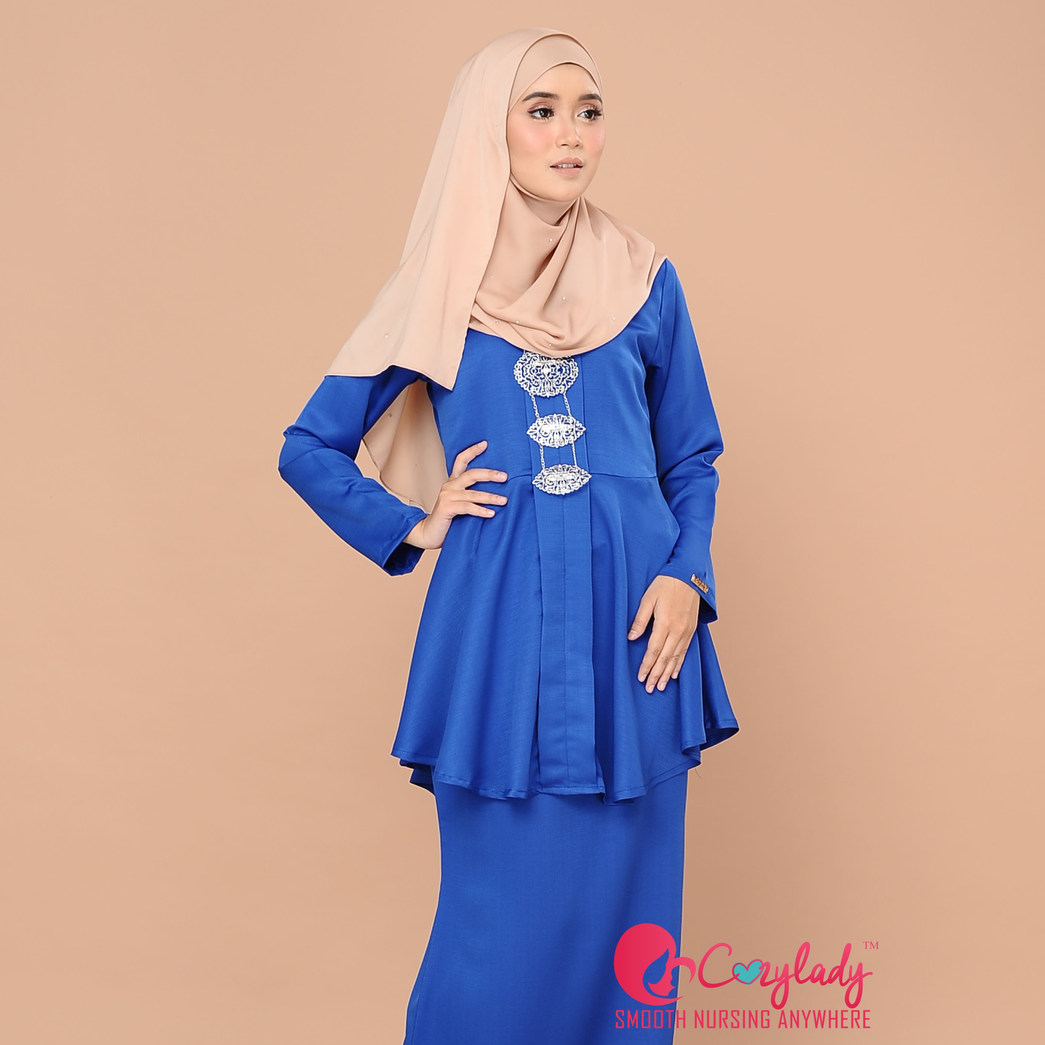 Royal blue hotsell baju kurung 2018