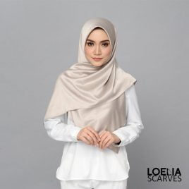 Basic Satin Square – Nude Brown