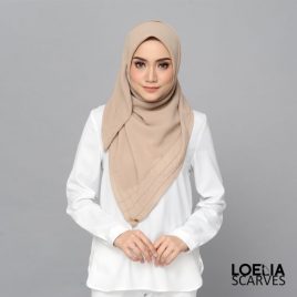 Aria Square Scarf – Sandy Brown