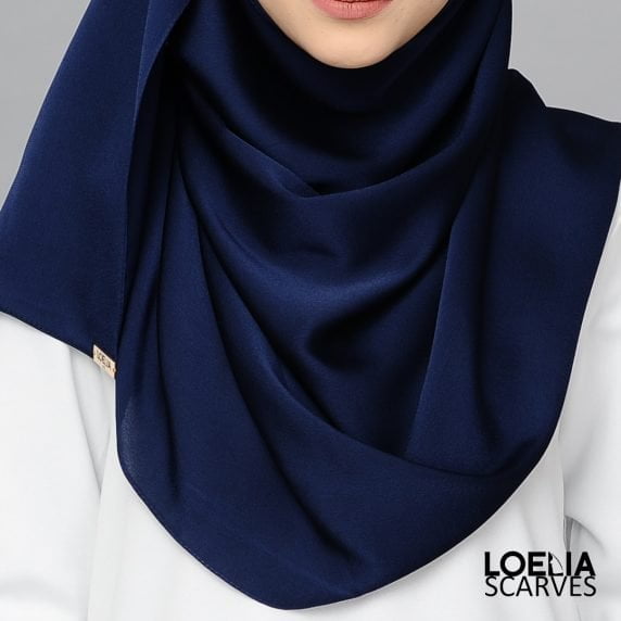 Aadya Satin Shawl Navy Cozy Baby