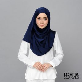 Aadya Satin Shawl – Navy