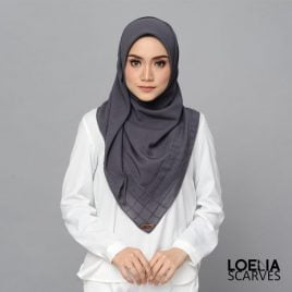 Aria Square Scarf – Dark Grey
