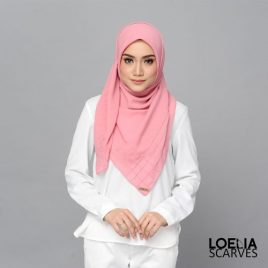 Aria Scarf Square – Coral Pink