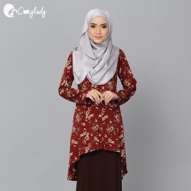 Fishtail Printed – Maroon