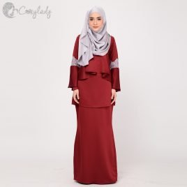 Galactagorgeous Kurung – Maroon