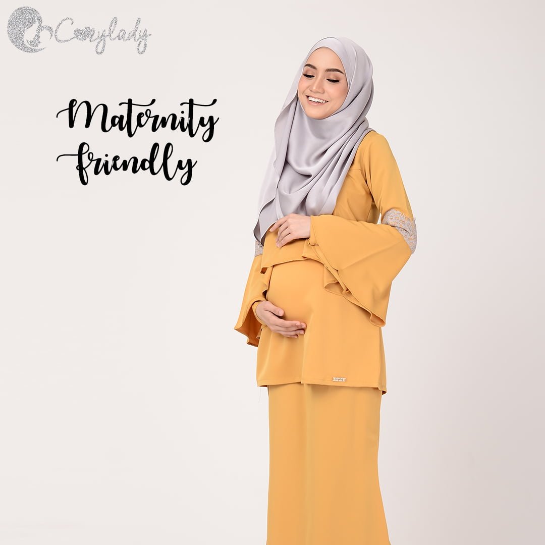  Baju Kurung Raya Galactagorgeous Mustard Cozy Lady 