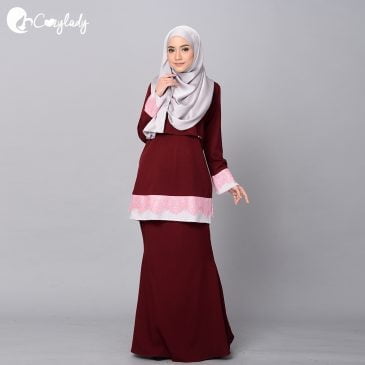 Lacey Kurung – Maroon