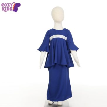 Kids Kurung- Royal Blue