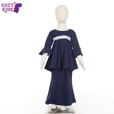 Kids Kurung – Navy