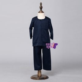 Kids Baju Melayu – Navy