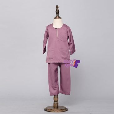 Kids Baju Melayu – Lilac