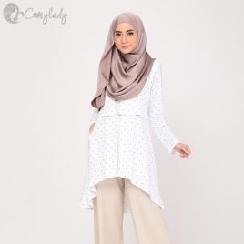 Fishtail Printed – White Dot