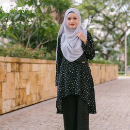 Fishtail Printed – Black Dot