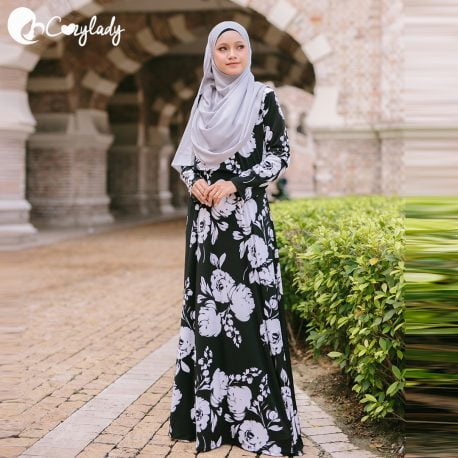 jubah printed menyusu