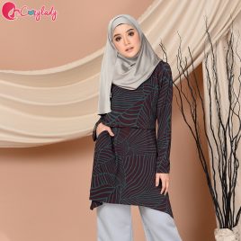 Estran Printed Blouse – Venation Green