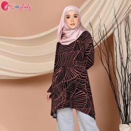 Estran Printed Blouse – Venation Pink