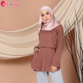 Pleated T – Mauve
