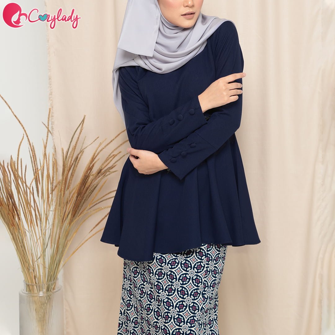  Batik  Kurung Navy Cozy Baby 