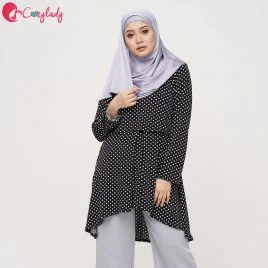 Fishtail Printed – Black Dot