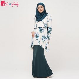 Estran Kurung – Green Poppy