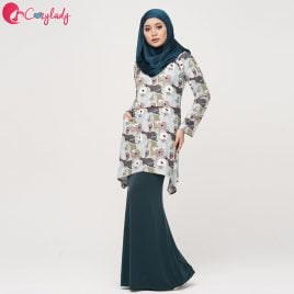 Estran Kurung – Green Floral